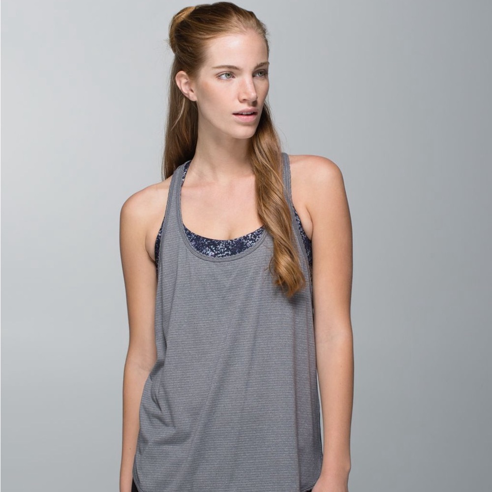 EUC Lululemon 105 F Singlet in Heathered Slate size 12